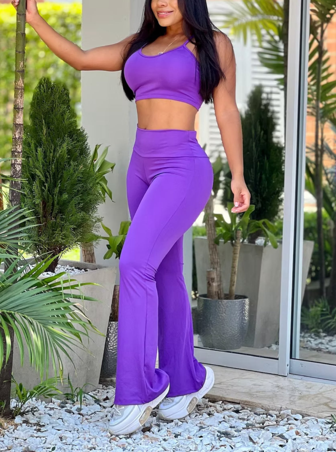 Conjunto Leggin Campana y Top sólido