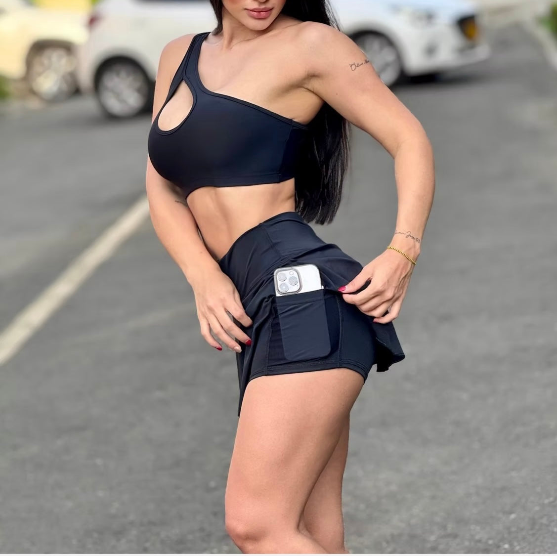 Conjunto Falda short y Top Gota
