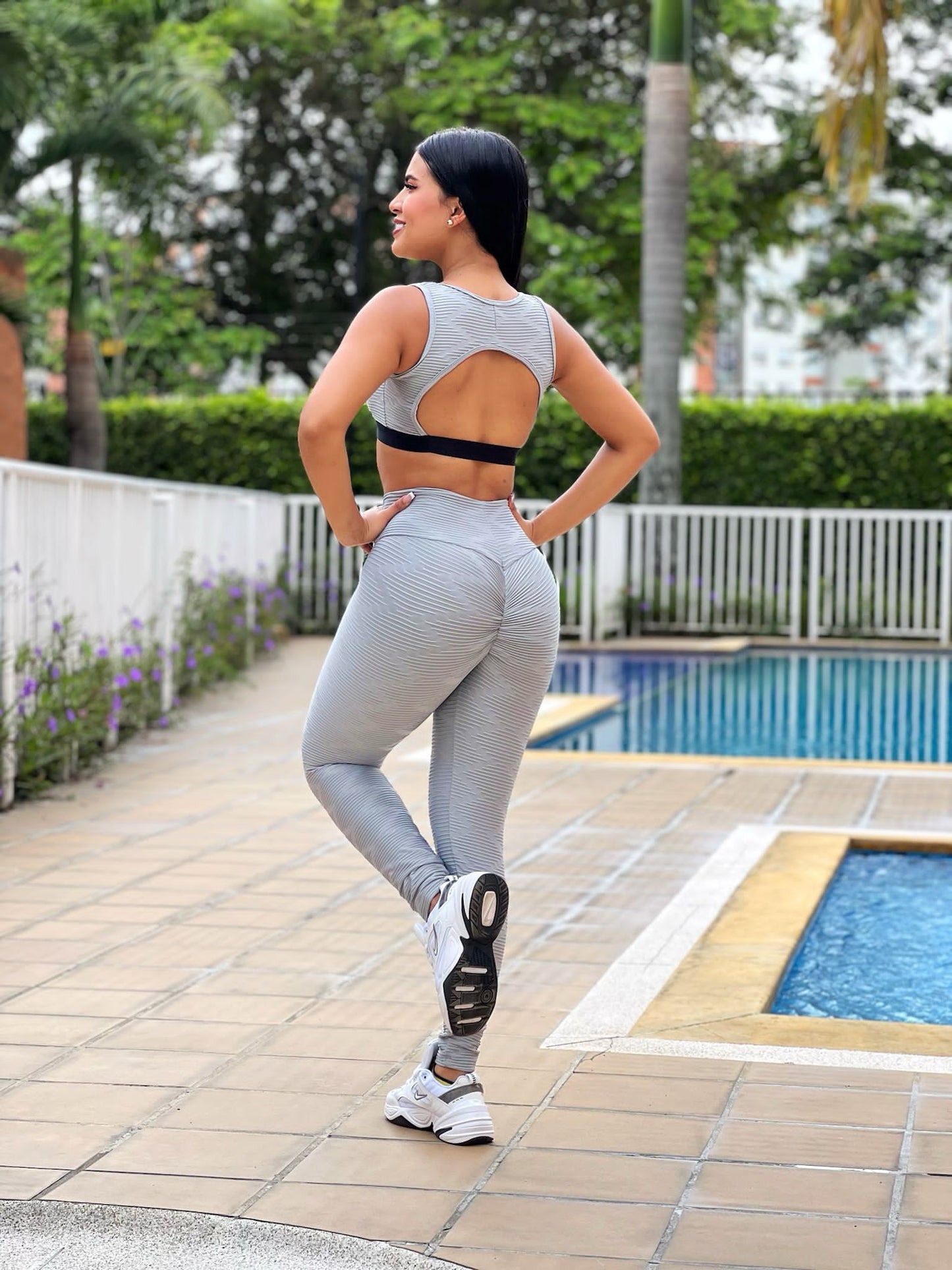 Conjunto Leggin Textura + Top Arco Elástico