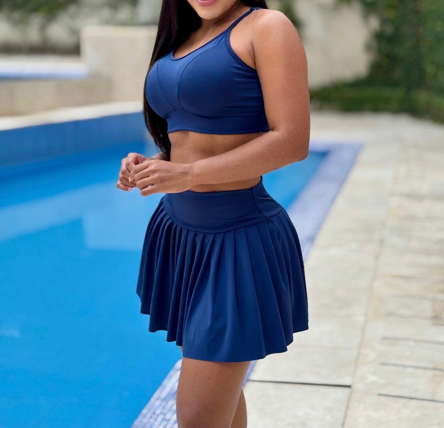 Conjunto Falda Short Tablones y Top