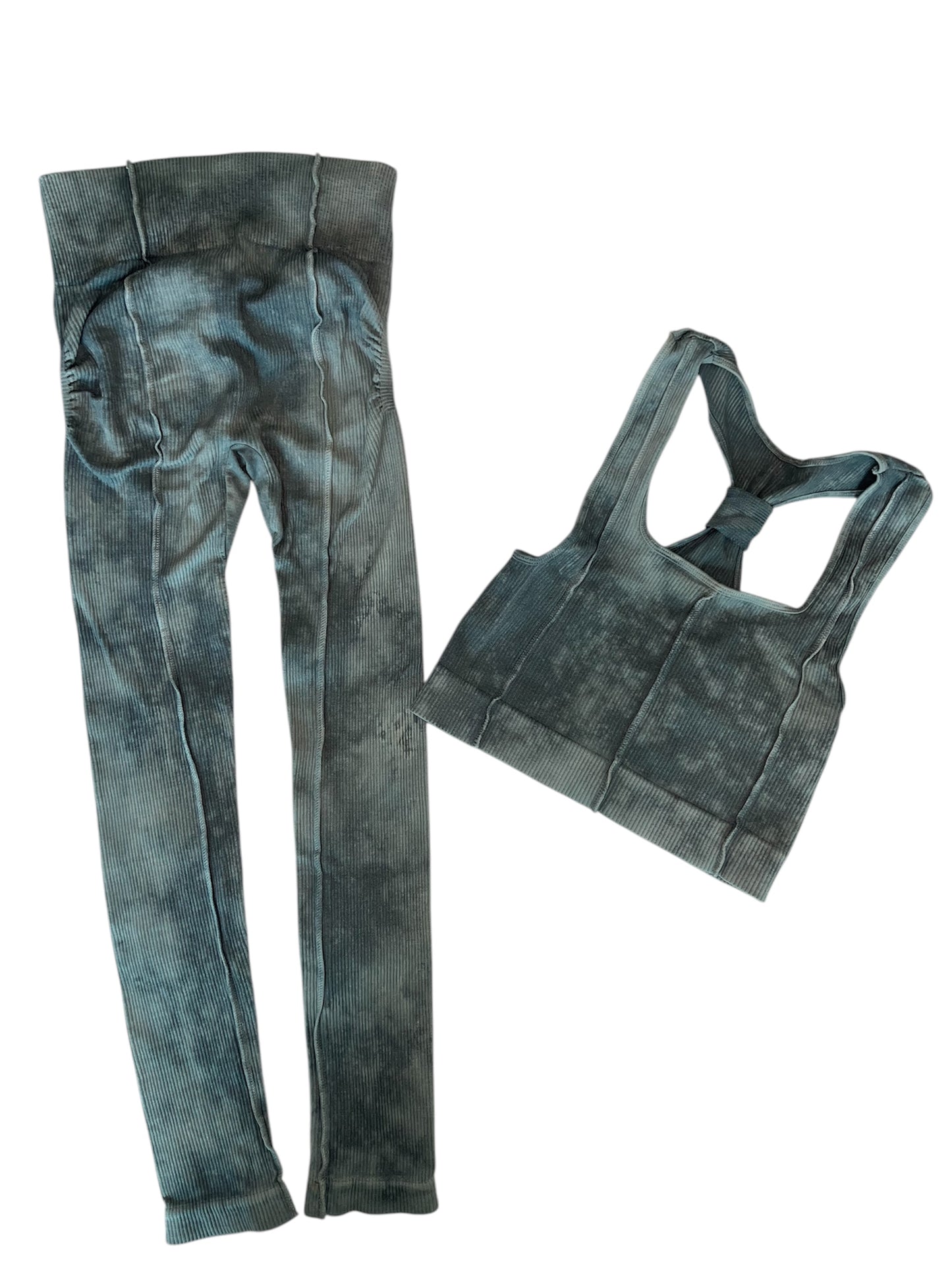 Conjunto Leggin y Top Deslavado Gris