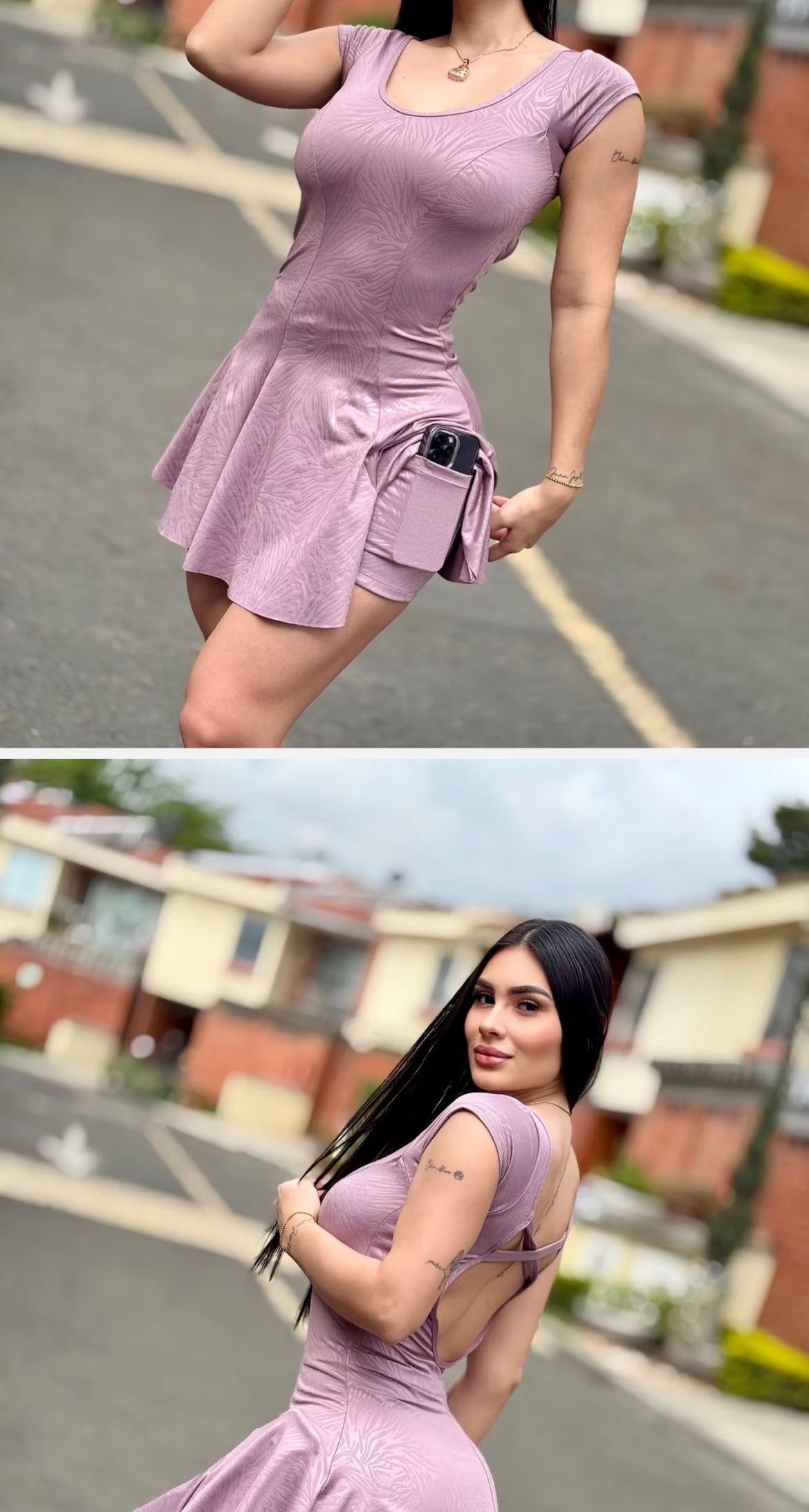 Vestido y Short Zebra manga