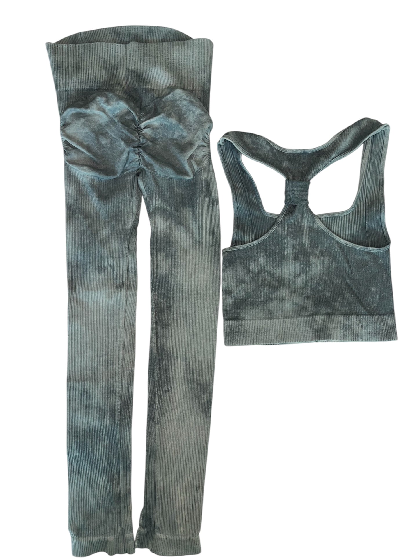 Conjunto Leggin y Top Deslavado Gris
