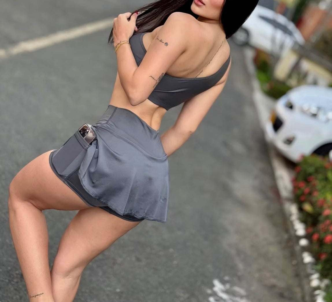Conjunto Falda short y Top Gota