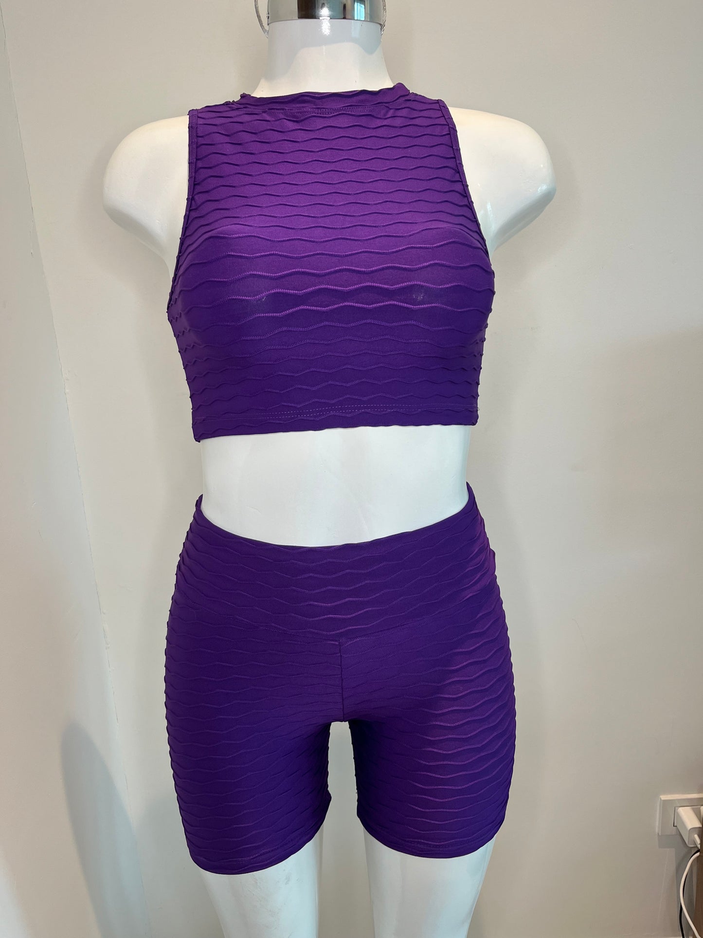Conjunto Short Textura push up + Top