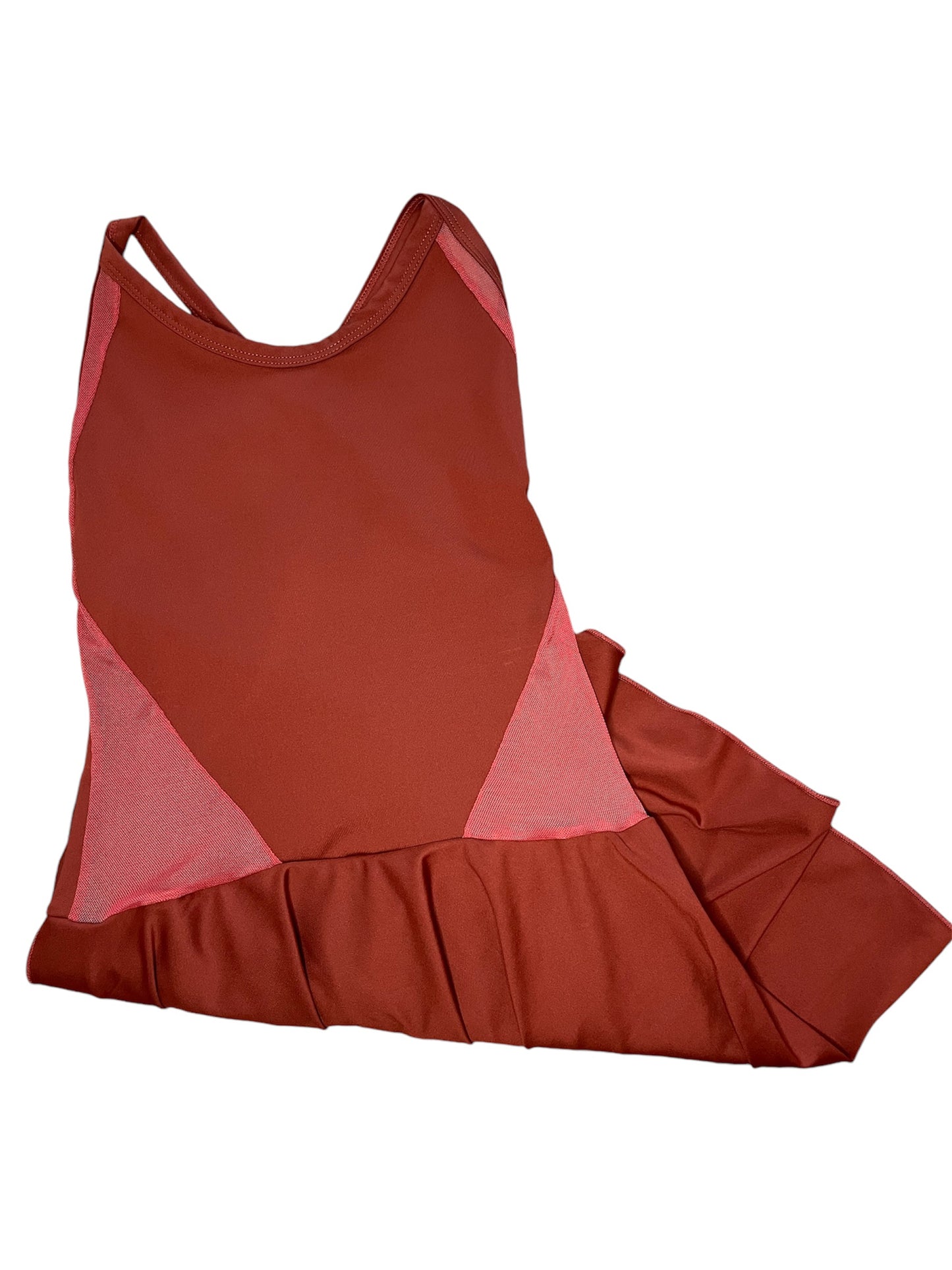 Vestido Sólido Con Malla