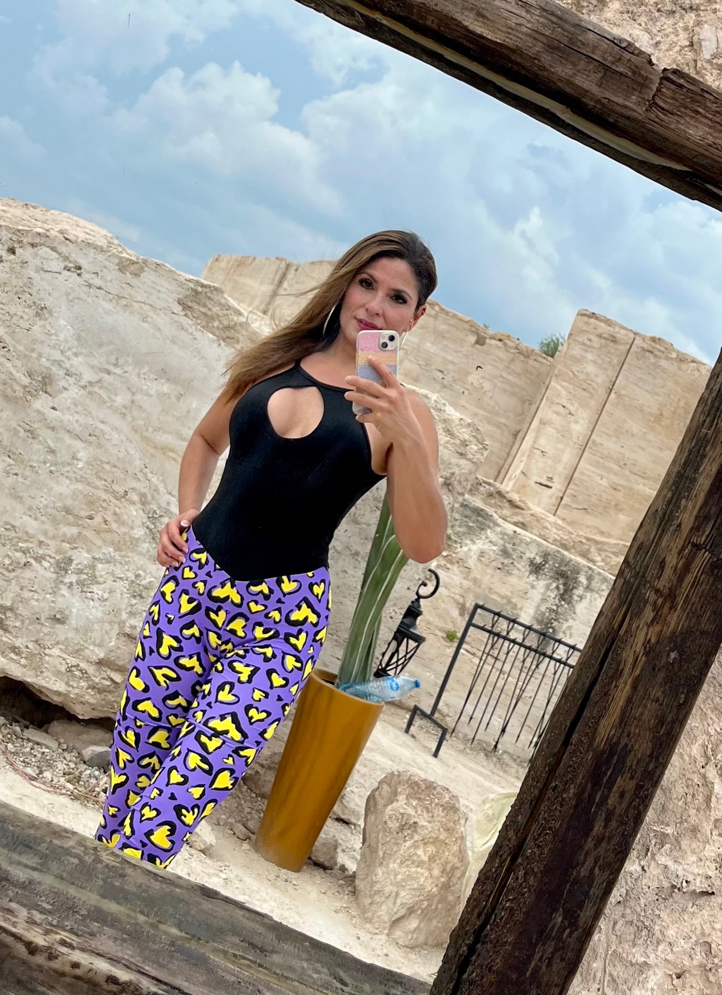 Jumpsuit Lila con Amarillo