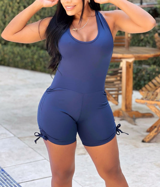 Jumpsuit Corto Jaretas Cruzado Espalda