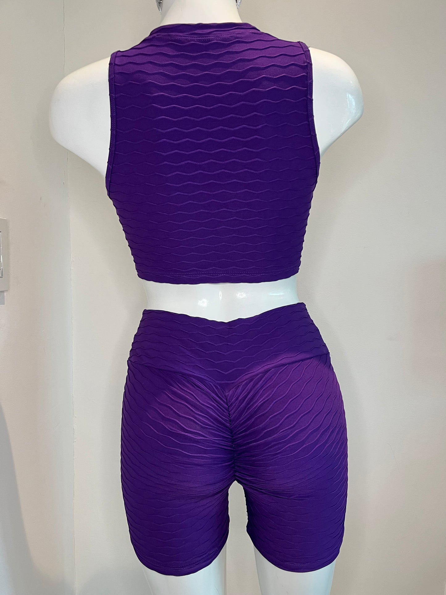Conjunto Short Textura push up + Top