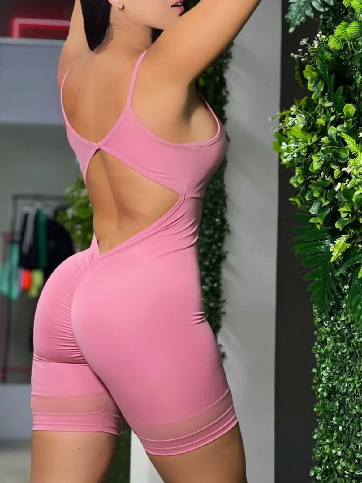Jumpsuit Corto malla pierna