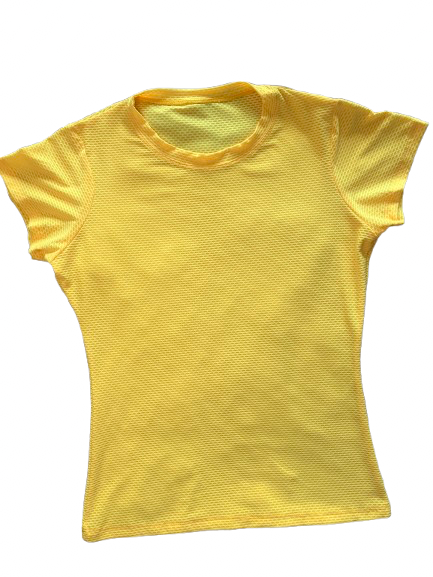 Blusa amarilla cuello redondo
