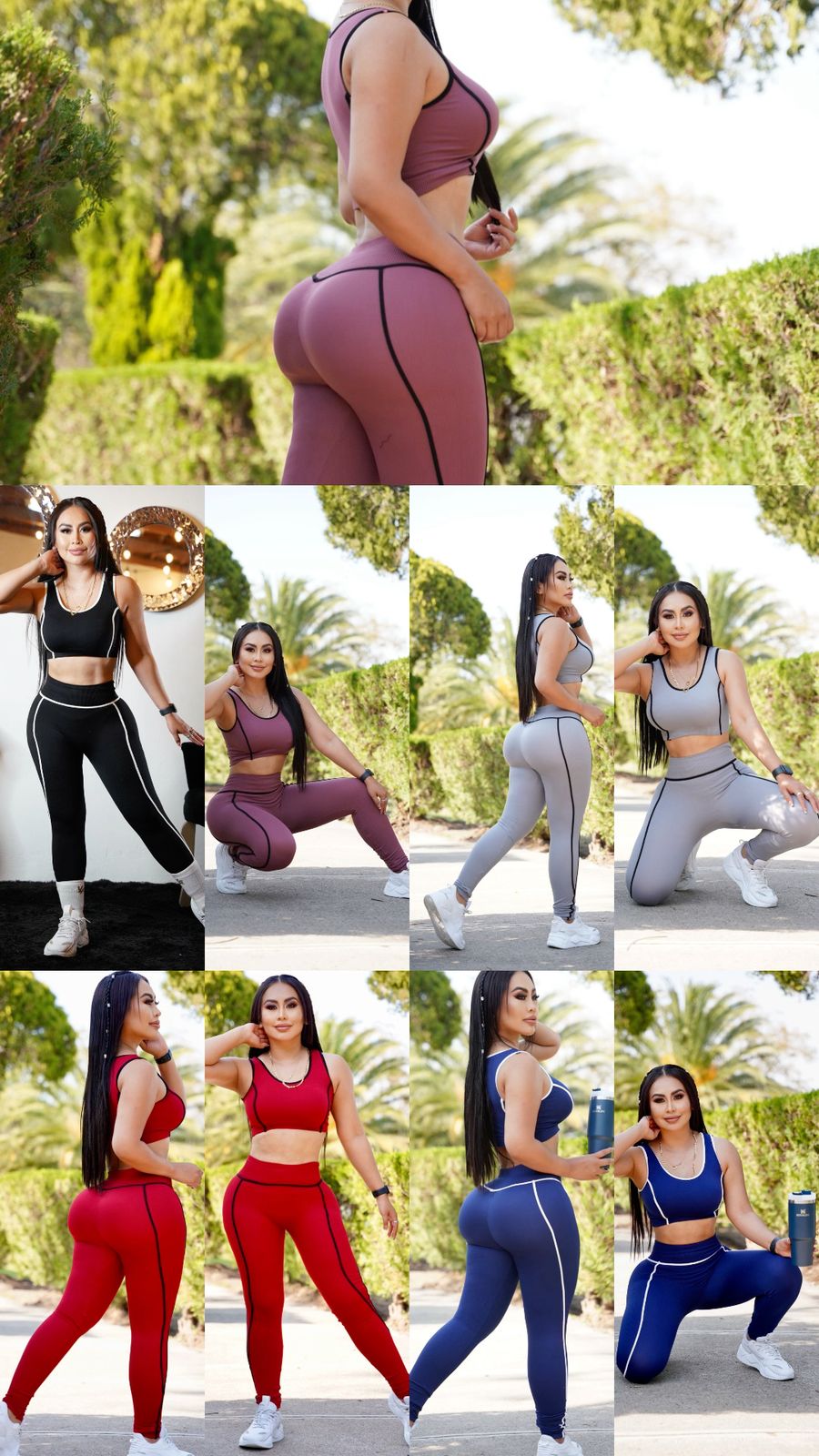 Conjunto Leggin y Top raya Lateral