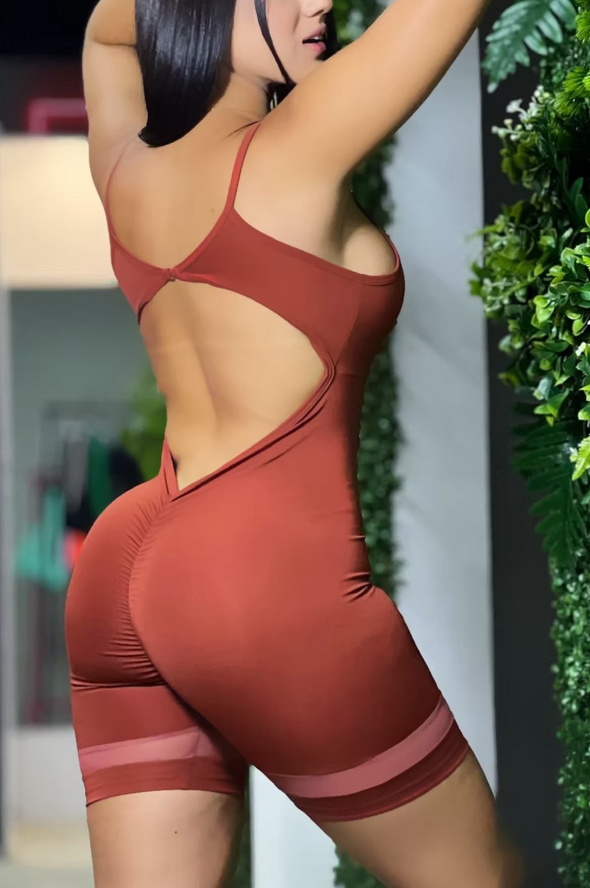 Jumpsuit Corto malla pierna